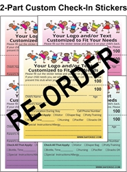 Re-Order 2-Part Check-In & Security Stickers - Box of 800 